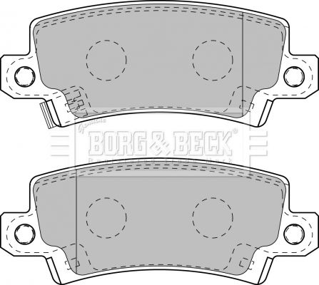 BORG & BECK Комплект тормозных колодок, дисковый тормоз BBP1770